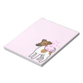 Vloeiende fox terrier Love Notitieblok (Linkerzijde)