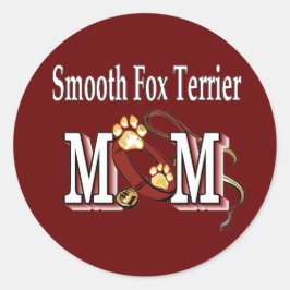 Vloeiende Fox Terrier MOM-cadeautjes Ronde Sticker