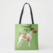 Vloeiende Fox Terrier Rescue Tote Bag (Voorkant)