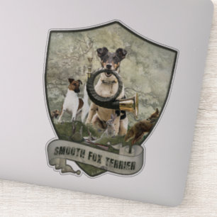 Vloeiende Fox Terrier-Sticker Sticker