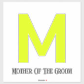 Vloeiende gele moeder van het bruinhuwelijk sticker (Vel)