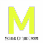 Vloeiende gele moeder van het bruinhuwelijk sticker (Voorkant)