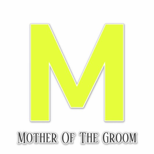 Vloeiende gele moeder van het bruinhuwelijk sticker (Voorkant)