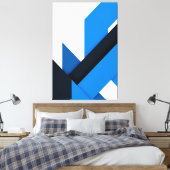 Vloeiende Geometrie Canvas Afdruk (Insitu (Slaapkamer))