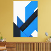 Vloeiende Geometrie Canvas Afdruk (Insitu (Woonkamer))