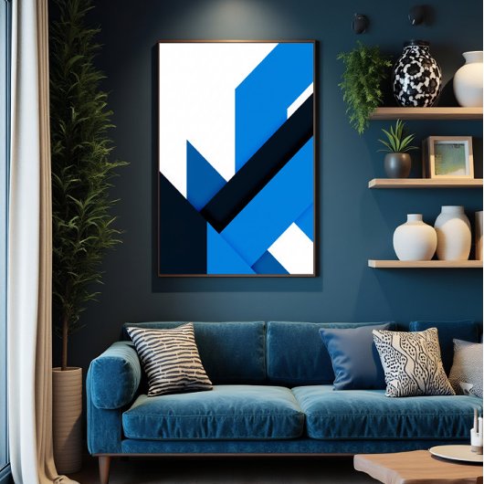 Vloeiende Geometrie Canvas Afdruk