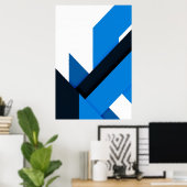 Vloeiende Geometrie Poster (Thuiskantoor)