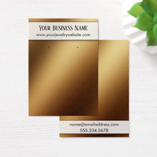 Vloeiende Gold Foil Ombre Earring Holder Display K Visitekaartjes (Bureau)