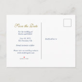 Vloeiende grens Mint Groene Foto bespaart dag Aankondigingskaart (Achterkant)