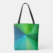Vloeiende groene tot blauwe verloop achtergrond tote bag (Achterkant)