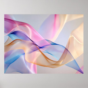 Vloeiende harmonie in beweging poster