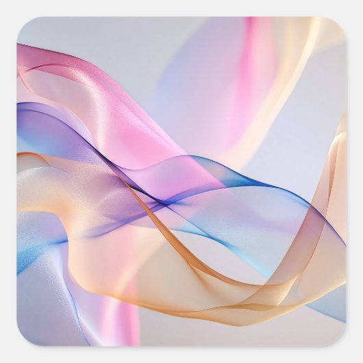 Vloeiende harmonie in beweging vierkante sticker (Voorkant)
