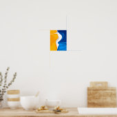 Vloeiende Harmonie van Warmte en Diepte Poster (Keuken)
