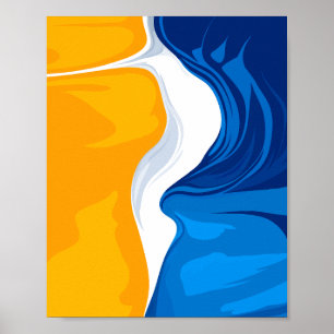Vloeiende Harmonie van Warmte en Diepte Poster