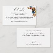 Vloeiende Herfst, Oranje en bruin Informatiekaartje (Voorkant / Achterkant)