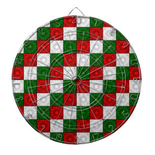 Vloeiende hoeken-rood-wit-groen-DART BOARD Dartbord