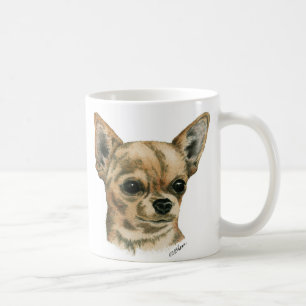 Vloeiende jas chihuahua - 1 (kleur) koffiemok