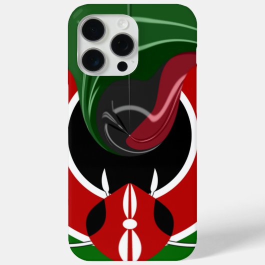 Vloeiende Keniaanse vlag: een modern ontwerp Case-Mate iPhone Case (Achterkant)