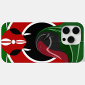 Vloeiende Keniaanse vlag: een modern ontwerp Case-Mate iPhone Case (Achterkant (horizontaal))