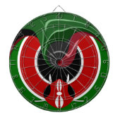 Vloeiende Keniaanse vlag: een modern ontwerp Dartbord (Voorkant)