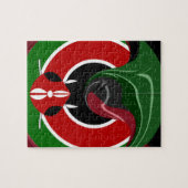 Vloeiende Keniaanse vlag: een modern ontwerp Legpuzzel (Horizontaal)