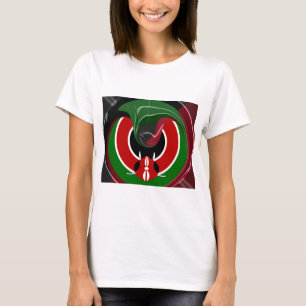 Vloeiende Keniaanse vlag: een modern ontwerp T-shirt