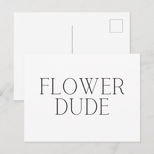 Vloeiende kerel - Eenvoudig Feestdagenkaart (Voorkant / Achterkant)