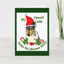 Vloeiende kerstcadeautjes voor Collie Feestdagen Kaart