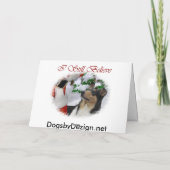 Vloeiende kerstcadeautjes voor Collie Feestdagen Kaart (Achterkant)