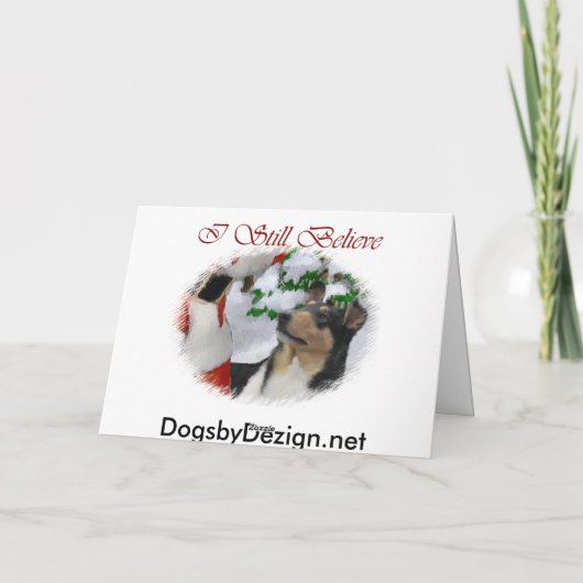 Vloeiende kerstcadeautjes voor Collie Feestdagen Kaart (Achterkant)