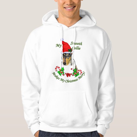 Vloeiende kerstcadeautjes voor Collie Hoodie (Voorkant)