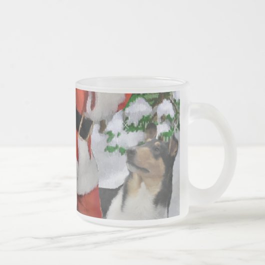 Vloeiende kerstcadeautjes voor Collie Matglas Koffiemok (Rechts)