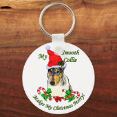 Vloeiende kerstcadeautjes voor Collie Sleutelhanger (Voorkant)
