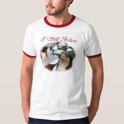 Vloeiende kerstcadeautjes voor Collie T-shirt (Voorkant)