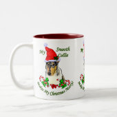 Vloeiende kerstcadeautjes voor Collie Tweekleurige Koffiemok (Links)