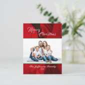 Vloeiende kerstfeestdagen Foto personaliseren Briefkaart (Staand voorkant)
