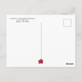 Vloeiende kerstfeestdagen Foto personaliseren Briefkaart (Achterkant)