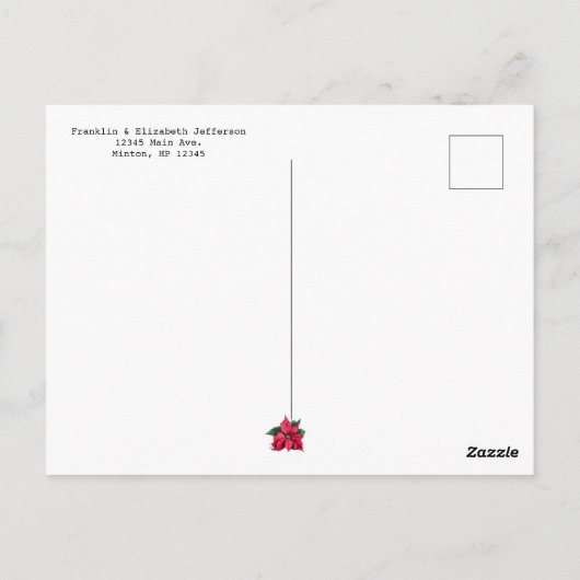 Vloeiende kerstfeestdagen Foto personaliseren Briefkaart (Achterkant)