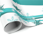 Vloeiende kerstsnowflakes cadeaupapier (Rol Hoek)