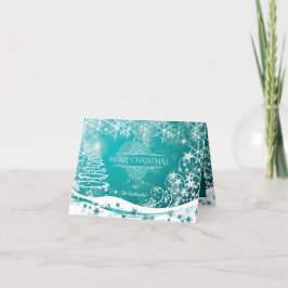 Vloeiende kerstsnowflakes feestdagen kaart