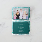 Vloeiende kerstsnowflakes feestdagen kaart (Binnen)