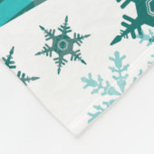 Vloeiende kerstsnowflakes fleece deken (Hoek)