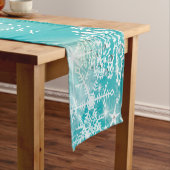 Vloeiende kerstsnowflakes korte tafelloper (Voorbeeld)