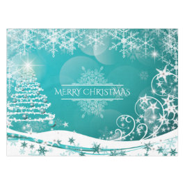 Vloeiende kerstsnowflakes tafelkleed