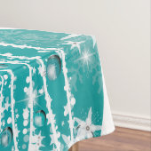 Vloeiende kerstsnowflakes tafelkleed (Voorbeeld)