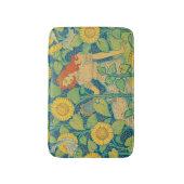 Vloeiende kindervrouw in zonnebloempitten badmat (Voorkant Verticaal)