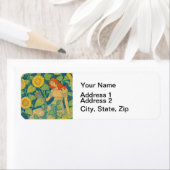 Vloeiende kindervrouw in zonnebloempitten etiket (Insitu)