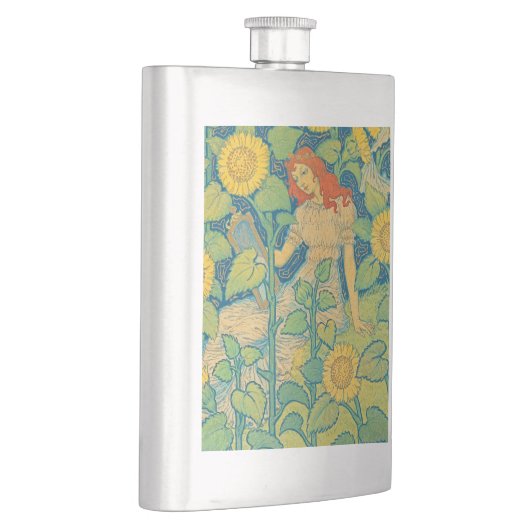 Vloeiende kindervrouw in zonnebloempitten flacon (Rechts)