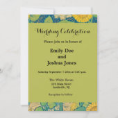 Vloeiende kindervrouw in zonnebloempitten kaart (Voorkant)