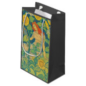 Vloeiende kindervrouw in zonnebloempitten klein cadeauzakje (Achterkant Gekanteld)